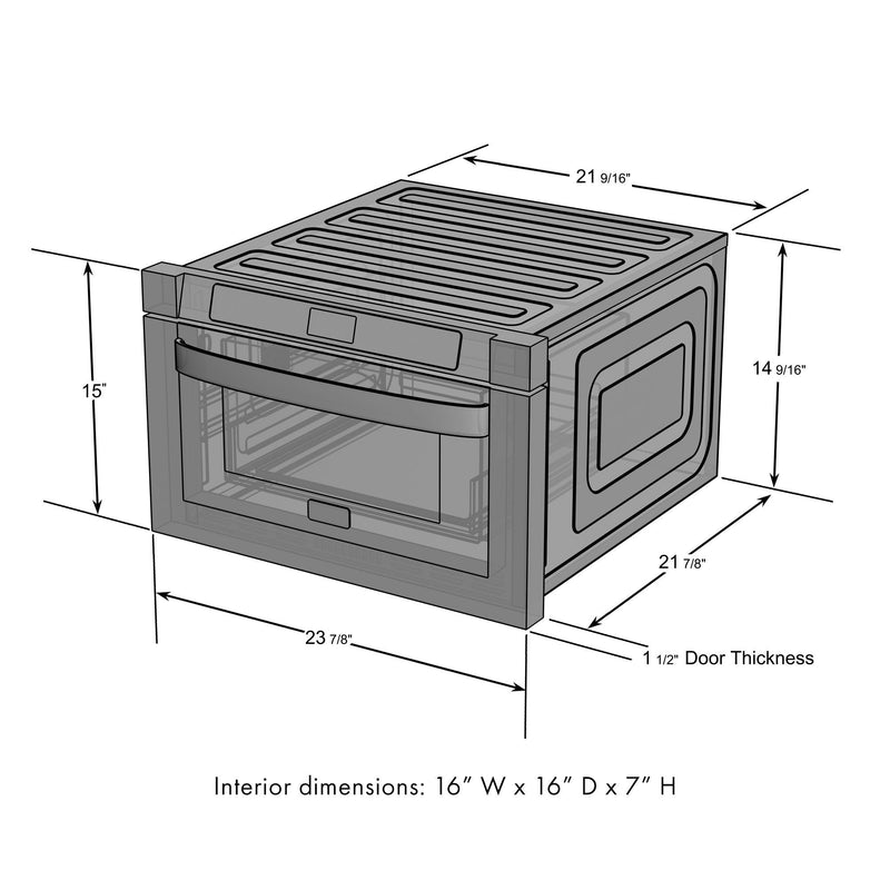 ZLINE 24" 1.2 cu. ft. Built-in Microwave Drawer in Stainless Steel (MWD-1)