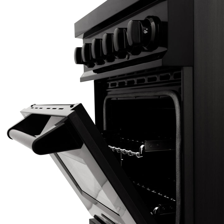 ZLINE 24" Professional Dual Fuel Range in Black Stainless Steel (RAB-24)