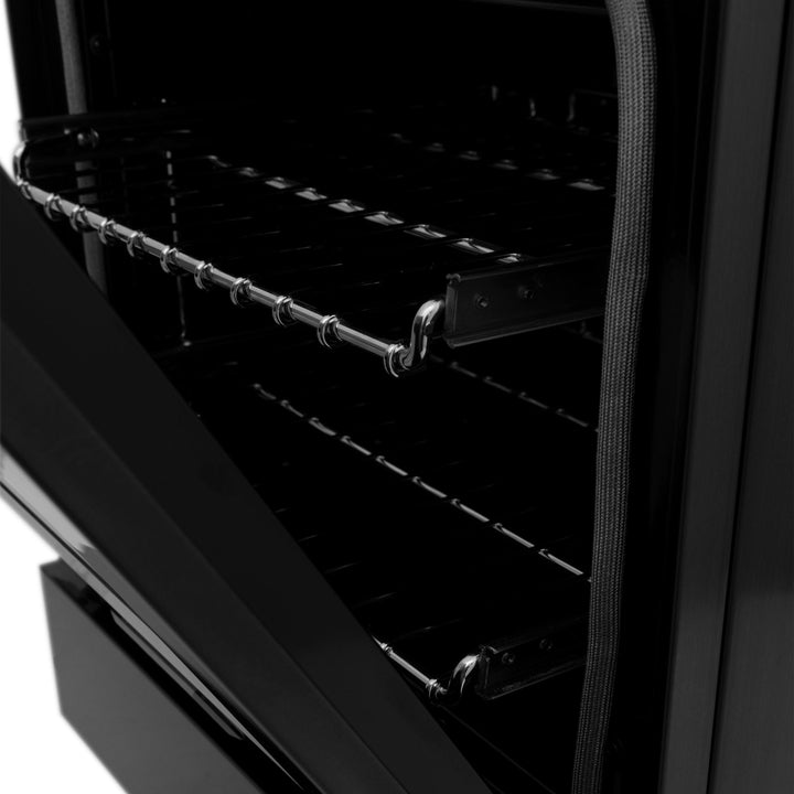 ZLINE 24" Professional Dual Fuel Range in Black Stainless Steel (RAB-24)