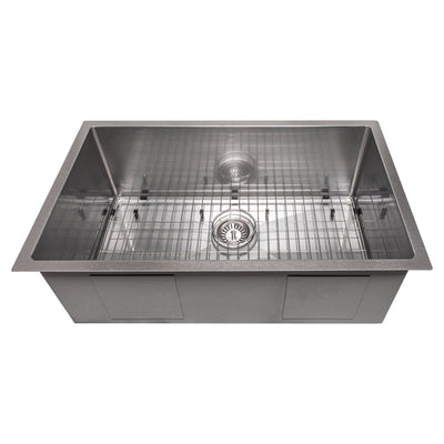 ZLINE 30" Meribel Undermount Single Bowl Kitchen Sink with Bottom Grid (SRS-30)