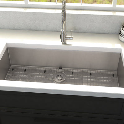 ZLINE 33" Meribel Undermount Single Bowl Kitchen Sink with Bottom Grid (SRS-33)