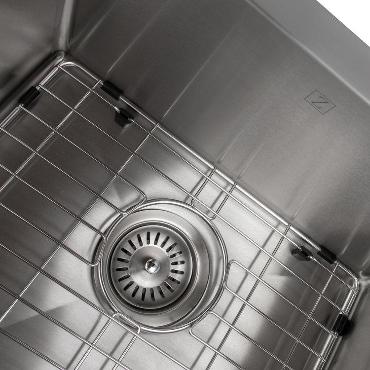 ZLINE 36" Niseko Farmhouse Apron Mount Double Bowl Kitchen Sink with Bottom Grid (SA50D)