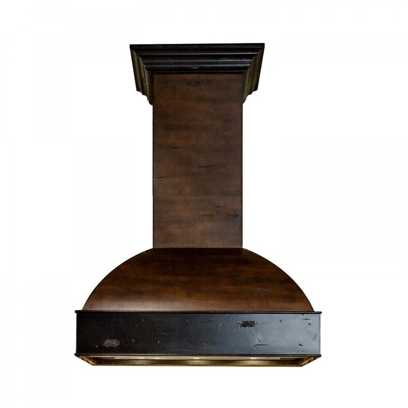 ZLINE 36" Wooden Wall Mount Range Hood in Antigua and Walnut - Includes Motor (369AW-36)