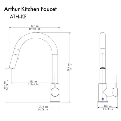 ZLINE Arthur Kitchen Faucet with Color Options (ATH-KF)