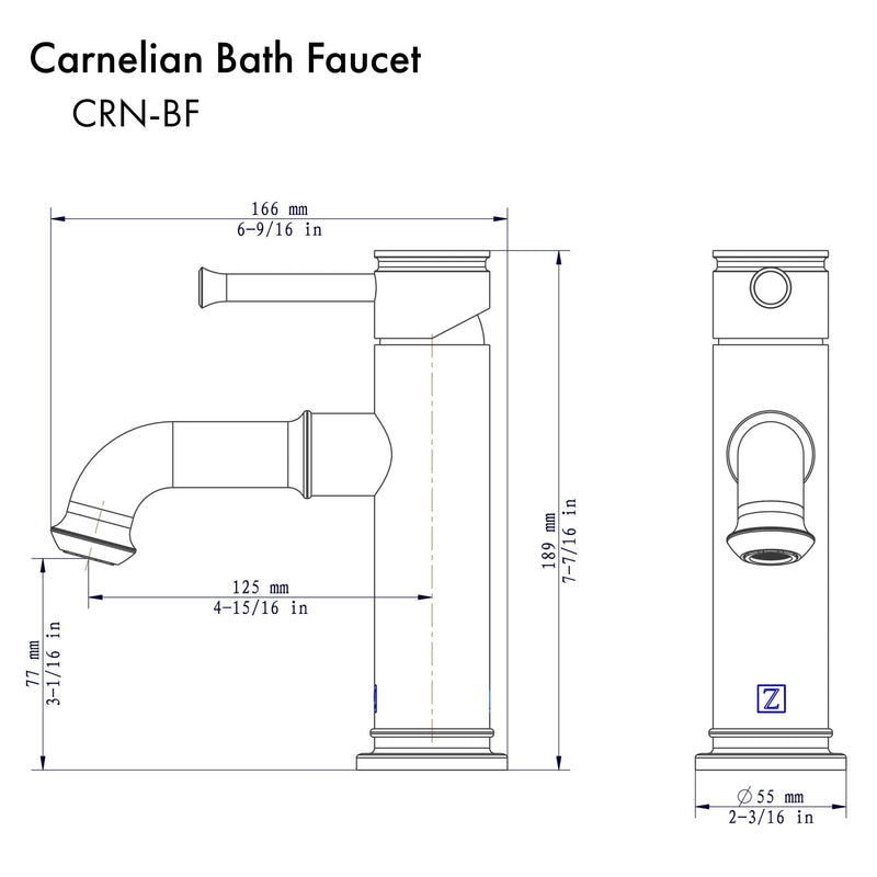 ZLINE Carnelian Bath Faucet with Color Options (CRN-BF)