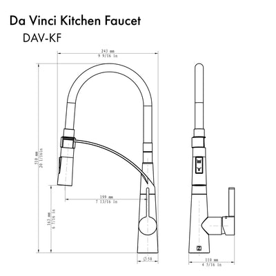 ZLINE Da Vinci Kitchen Faucet in Brushed Nickel (DAV-KF-BN)