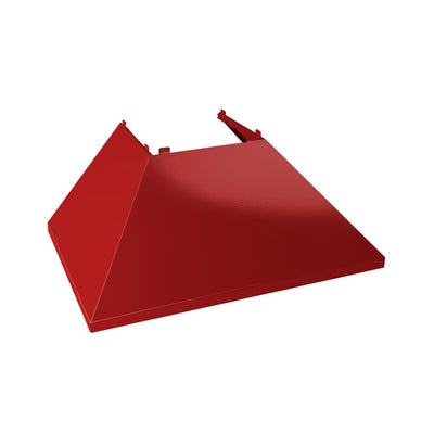 ZLINE Ducted DuraSnow® Stainless Steel Range Hood with Red Gloss Shell (8654RG)