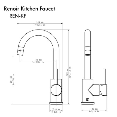 ZLINE Renoir Kitchen Faucet with Color Options (REN-KF)