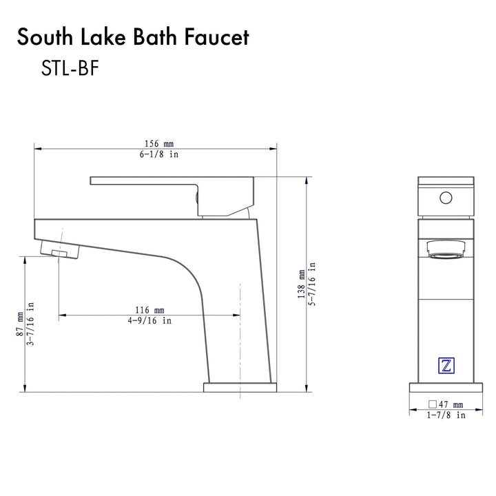 ZLINE South Lake Bath Faucet in Chrome (STL-BF-CH)