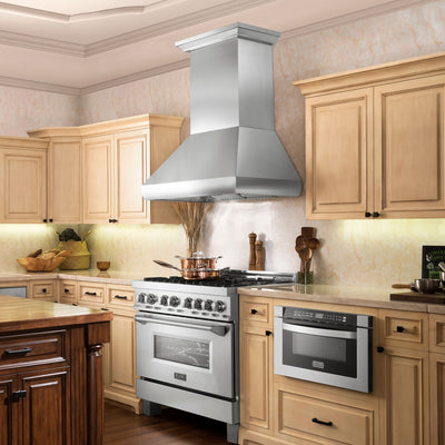 ZLINE Wall Mount Range Hood in Stainless Steel - Includes Remote Blower (687-RD/RS)