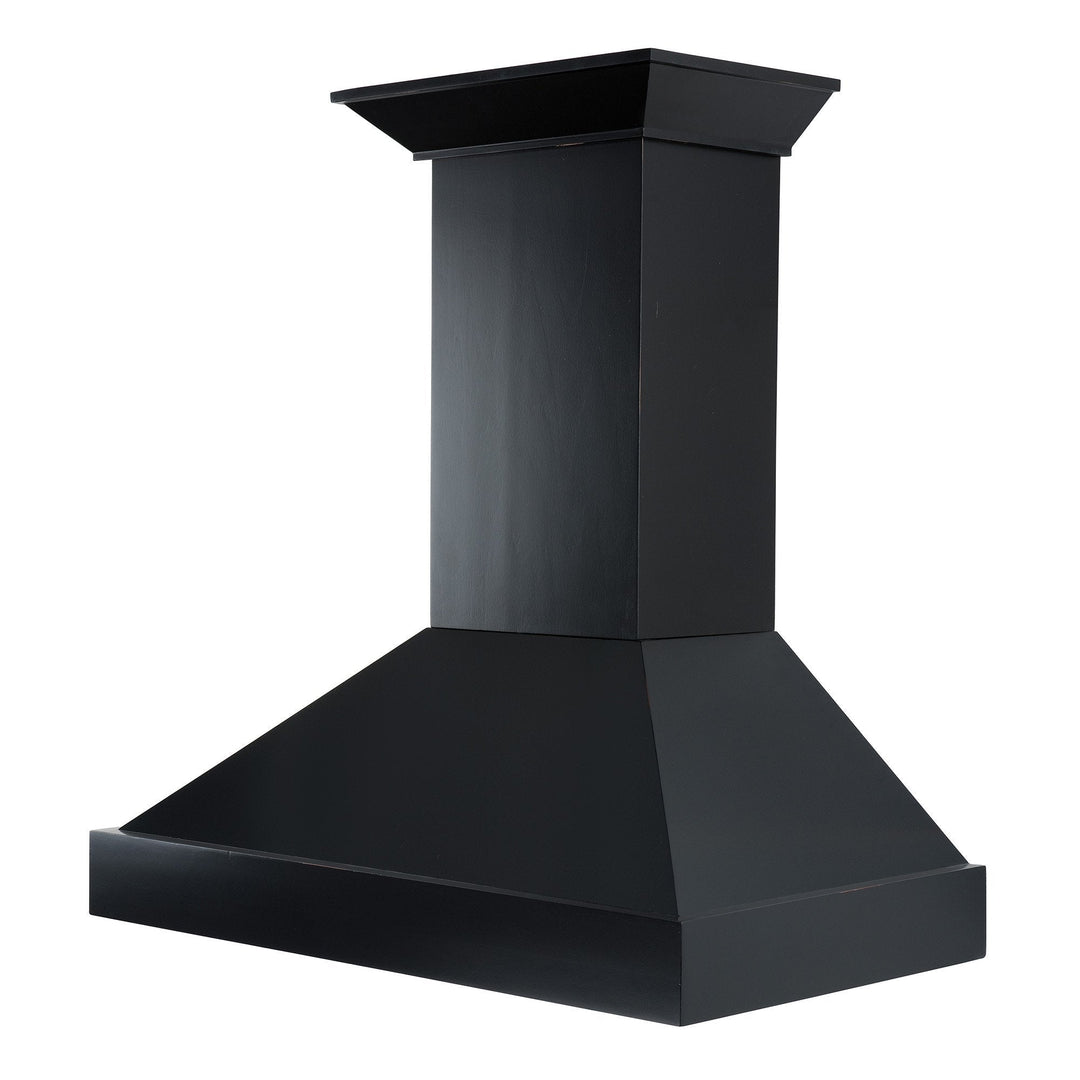 ZLINE Ducted Wooden Wall Mount Range Hood in Black with Remote Motor (KBCC-RD)
